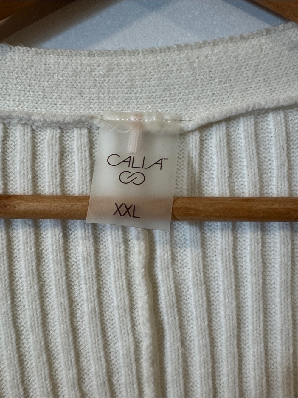 CAlia Cream Ribbed Button-Front Cardigan - Picture 2 of 4